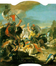 Репродукция картины "battle of vercellae" художника "тьеполо джованни баттиста"