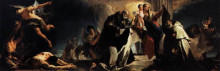 Копия картины "the madonna of carmel and the souls of the purgatory" художника "тьеполо джованни баттиста"