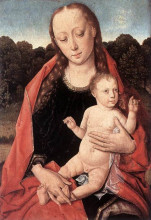 Репродукция картины "the virgin and child" художника "баутс дирк"