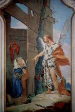 Копия картины "the appearance of the angel before sarah" художника "тьеполо джованни баттиста"