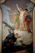 Репродукция картины "the appearance of the angels to abraham" художника "тьеполо джованни баттиста"