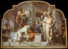 Репродукция картины "the beheading of john the baptist" художника "тьеполо джованни баттиста"