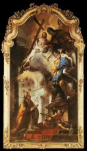 Репродукция картины "pope st clement adoring the trinity" художника "тьеполо джованни баттиста"