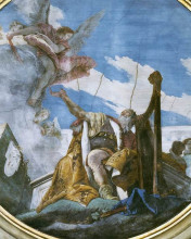Репродукция картины "king david playing the harp" художника "тьеполо джованни баттиста"