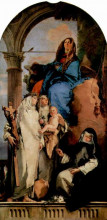 Репродукция картины "the virgin appearing to dominican saints" художника "тьеполо джованни баттиста"