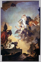 Копия картины "apparition of the virgin to st simon stock" художника "тьеполо джованни баттиста"