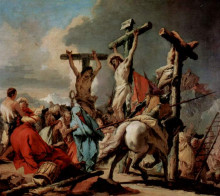 Картина "crucifixion" художника "тьеполо джованни баттиста"