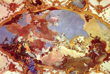 Копия картины "apollo leads frederick barbarossa beatrix of burgundy" художника "тьеполо джованни баттиста"