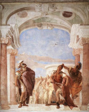 Картина "detail of agamemnon, from minerva restraining achilles from killing agamemnon" художника "тьеполо джованни баттиста"