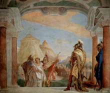 Копия картины "eurybates and talthybios lead briseis to agamemmon" художника "тьеполо джованни баттиста"