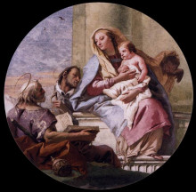 Копия картины "virgin and child with saints" художника "тьеполо джованни доменико"