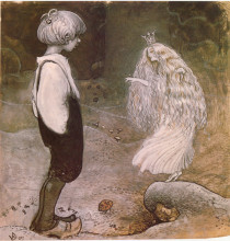 Репродукция картины "at that moment she was changed by magic to a wonderful little fairy" художника "бауэр йон"