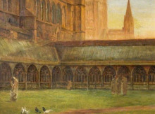Копия картины "lincoln cathedral, the cloisters" художника "тэйлор эдвард"
