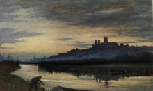 Репродукция картины "lincoln cathedral, evening" художника "тэйлор эдвард"