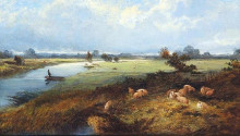 Репродукция картины "the avon from bideford" художника "тэйлор эдвард"