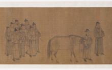 Картина "emperor minghuang viewing horses" художника "у даоцзы"