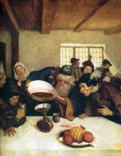 Репродукция картины "the astrologer emptied the whole of the bowl into the bottle" художника "уайет ньюэлл конверс"