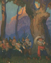 Картина "though these folks were evidently amusing themselves, yet they maintained the gravest faces, the most mysterious silence" художника "уайет ньюэлл конверс"