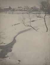 Репродукция картины "winter landscape, newark, ohio" художника "уайт кларенс"