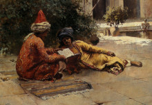 Копия картины "two arabs reading" художника "уикс эдвин лорд"