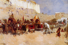 Копия картины "wedding procession, jodhpur" художника "уикс эдвин лорд"