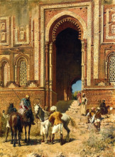 Картина "indian horsemen at the gateway of alah ou din, old delhi" художника "уикс эдвин лорд"