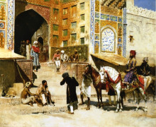 Картина "steps of the mosque vazirkham, lahore" художника "уикс эдвин лорд"