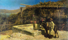 Копия картины "by the well" художника "уикс эдвин лорд"