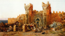 Репродукция картины "gate of shehal, morocco" художника "уикс эдвин лорд"