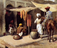 Картина "outside an indian dye house" художника "уикс эдвин лорд"
