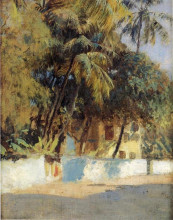Репродукция картины "street scene, bombay" художника "уикс эдвин лорд"