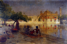 Репродукция картины "the golden temple, amritsar" художника "уикс эдвин лорд"