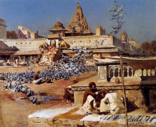 Картина "feeding the sacred pigeons, jaipur" художника "уикс эдвин лорд"