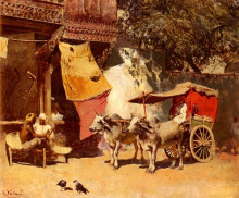 Копия картины "an indian gharry" художника "уикс эдвин лорд"
