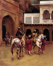 Репродукция картины "indian prince, palace of agra" художника "уикс эдвин лорд"