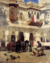Картина "rajah starting on a hunt" художника "уикс эдвин лорд"