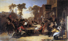 Репродукция картины "the chelsea pensioners reading the waterloo dispatch" художника "уилки дейвид"