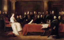 Картина "the first council of queen victoria" художника "уилки дейвид"