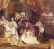 Картина "samuel in the temple" художника "уилки дейвид"