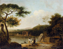 Репродукция картины "lake avernus i" художника "уилсон ричард"