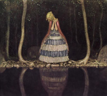 Репродукция картины "inge dark lake" художника "бауэр йон"