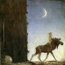 Репродукция картины "jbleap the elk" художника "бауэр йон"