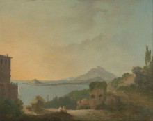 Картина "cicero&#39;s villa and the gulf of pozzuoli" художника "уилсон ричард"