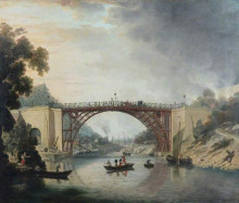 Копия картины "the cast iron bridge near coalbrookdale" художника "уильямс уильям"