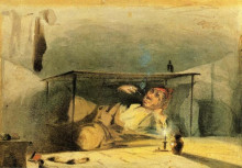 Репродукция картины "the cobbler" художника "уистлер джеймс эббот макнил"