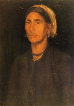 Копия картины "head of a peasant woman" художника "уистлер джеймс эббот макнил"