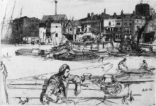 Копия картины "black lion wharf" художника "уистлер джеймс эббот макнил"