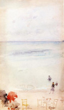 Копия картины "note in opal - the sands, dieppe" художника "уистлер джеймс эббот макнил"