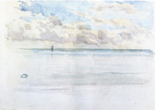 Репродукция картины "seascape, dieppe" художника "уистлер джеймс эббот макнил"