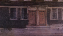 Репродукция картины "chelsea houses" художника "уистлер джеймс эббот макнил"